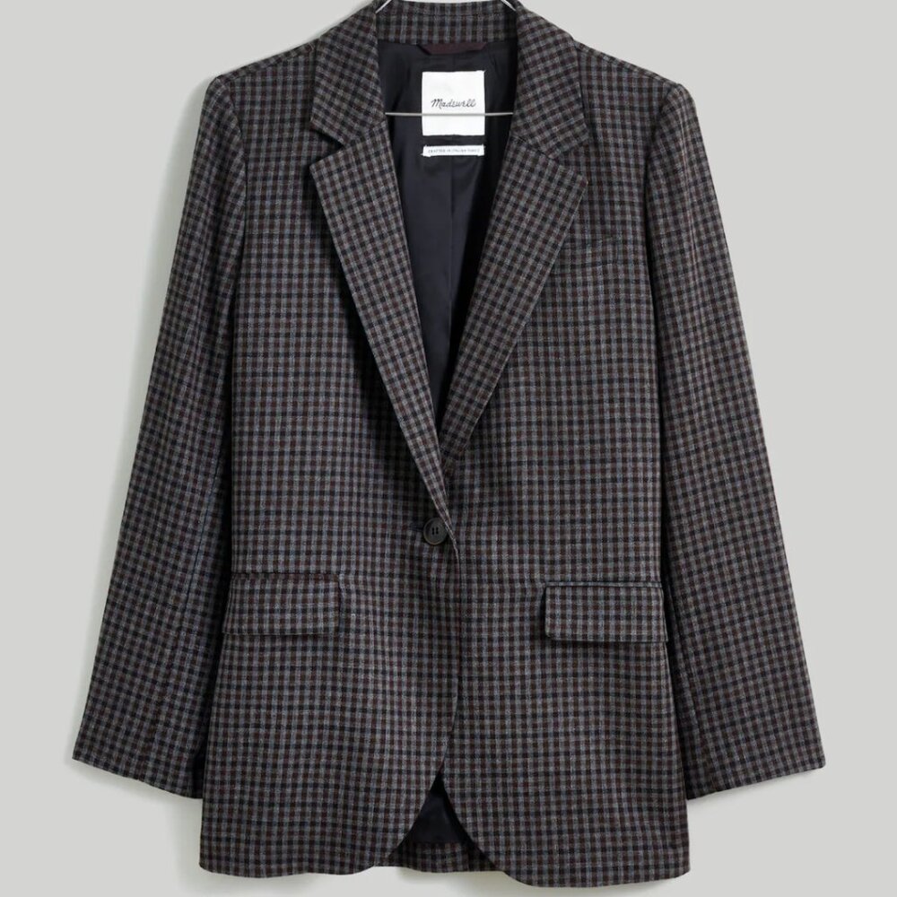 NWT Madewell Larsen Blazer in Plaid
